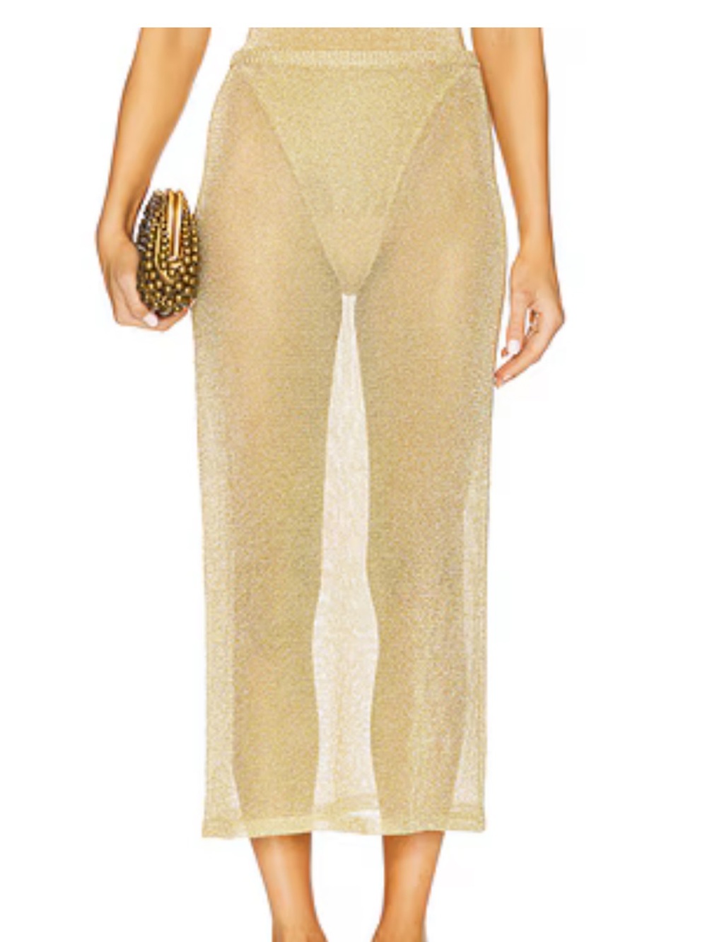 NWT - Cult Gaia - Anura Knit Skirt in Gold - M
